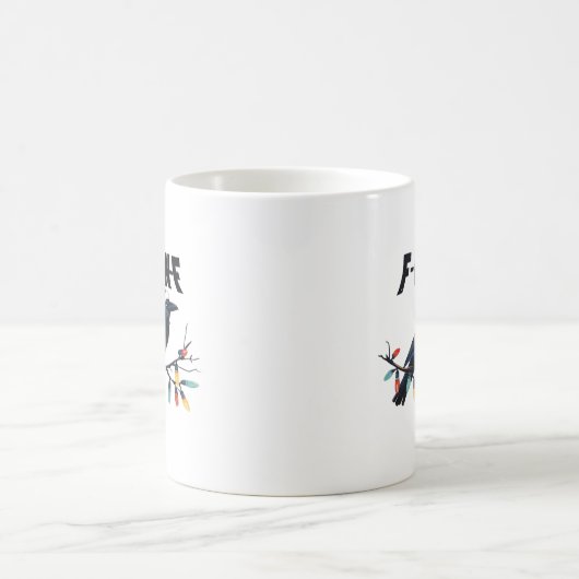 Funny Crow Christmas Classic Retro Design Kaffeetasse (Mittel)