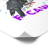 Funny Crow Christmas Classic Vintage Style Poster (Ecke)