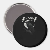 Funny Crow Essential Retro Classic Magnet (Vorderseite/Rückseite)