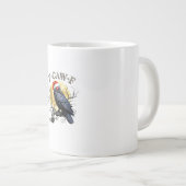 Funny Crow F-Caw-F Bird Gothic Christmas Santa Hat Jumbo-Tasse (Vorderseite Rechts)