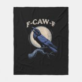 Funny Crow F-Caw-F Crow Lover Creative Casual Fleecedecke (Vorderseite)