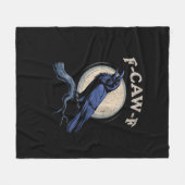Funny Crow F-Caw-F Crow Lover Creative Casual Fleecedecke (Vorderseite (Horizontal))