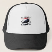 Funny Crow F-Caw-F Raven Classic Cool Unique Truckerkappe (Vorderseite)