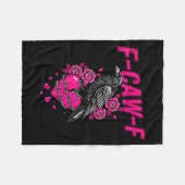 Funny Crow F-caw-f Valentines Day Black Bird Fcawf Fleecedecke (Vorderseite (Horizontal))