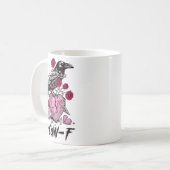 Funny Crow F-caw-f Valentines Day Black Bird Fcawf Kaffeetasse (Vorderseite Links)