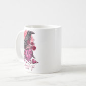 Funny Crow F-caw-f Valentines Day Black Bird Fcawf Kaffeetasse (Vorderseite Links)