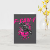 Funny Crow F-caw-f Valentines Day Black Bird Fcawf Karte (Gelbe Blume)