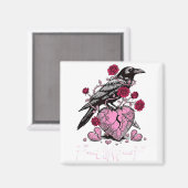 Funny Crow F-caw-f Valentines Day Black Bird Fcawf Magnet (Vorderseite/Rückseite)