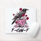 Funny Crow F-caw-f Valentines Day Black Bird Fcawf Mousepad (Mit Mouse)