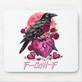Funny Crow F-caw-f Valentines Day Black Bird Fcawf Mousepad (Vorne)