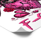 Funny Crow F-caw-f Valentines Day Black Bird Fcawf Poster (Ecke)