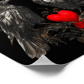 Funny Crow F-caw-f Valentines Day Black Bird Fcawf Poster (Ecke)