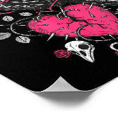 Funny Crow F-caw-f Valentines Day Black Bird Fcawf Poster (Ecke)