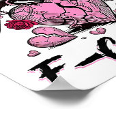 Funny Crow F-caw-f Valentines Day Black Bird Fcawf Poster (Ecke)