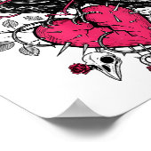 Funny Crow F-caw-f Valentines Day Black Bird Fcawf Poster (Ecke)