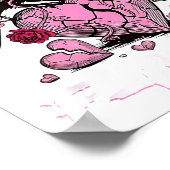 Funny Crow F-caw-f Valentines Day Black Bird Fcawf Poster (Ecke)