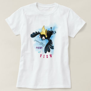 Funny Crow Flying Upside Down T - Shirt 