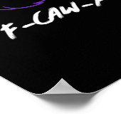 Funny Crow Logo F-Caw-F – Caws For Attention! Clas Poster (Ecke)
