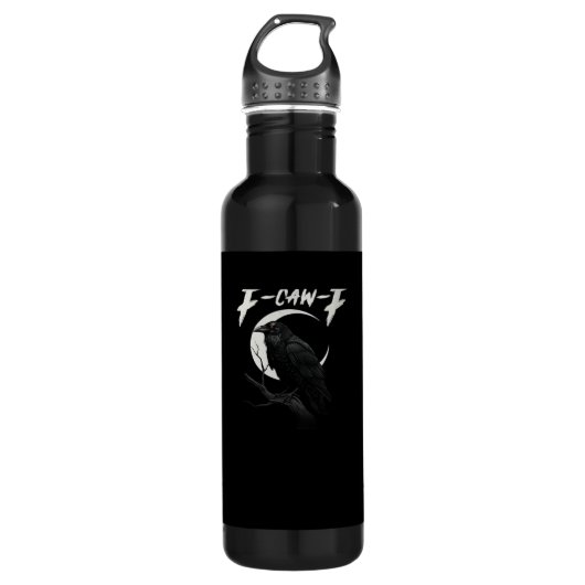 Funny Crow Retro Classic Style Edelstahlflasche (Vorderseite)