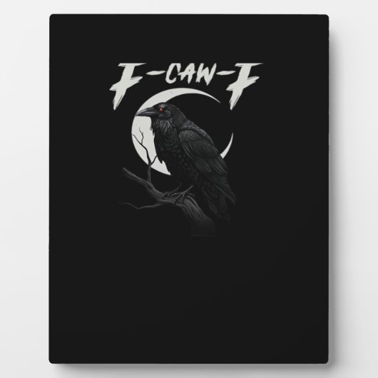 Funny Crow Retro Classic Style Fotoplatte (Vorderseite)