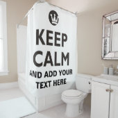 Funny Crown black & BEHALTEN CALM + text Duschvorhang (Beispiel)