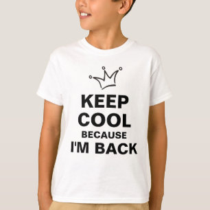 Funny Crown black & BEHALTEN COOL + Ihr Text T-Shirt
