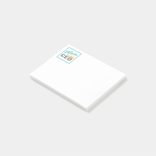 Funny Crown CEO Mama Post-it Klebezettel (angewinkelt)