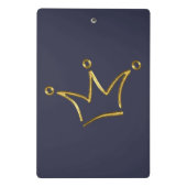 Funny Crown Gold + Ihr Backgr. & Text Mini Klemmbrett (Rückseite)