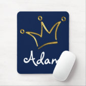 Funny Crown Gold + Ihr Backgr. & Text Mousepad (Mit Mouse)