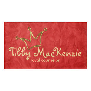 Funny Crown Gold + Ihr Backgr. & Text Namenschild