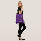 Funny Crown Gold + Ihr Backgr. & Text Tasche (Am Model)