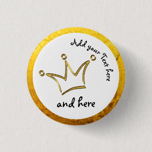 Funny Crown Gold + Ihr Rückgrat. Text Button