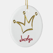 Funny Crown Gold + Ihr Rückgrat. Text Keramikornament (Rechts)