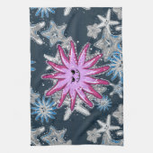 Funny Crown of Thorns Starfish mit einem Spiegel Küchentuch (Vertikal)