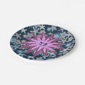 Funny Crown of Thorns Starfish mit einem Spiegel Pappteller (Schrägansicht)