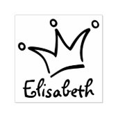 Funny Crown schwarz + dein Backgr. Name Permastempel (Design)