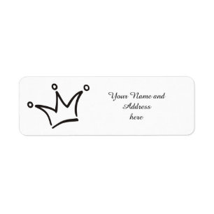 Funny Crown schwarz + dein Backgr. & Text