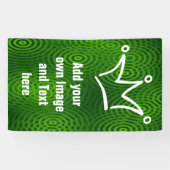Funny Crown weiß + Ihr Backgr. & Text Banner (Horizontal)