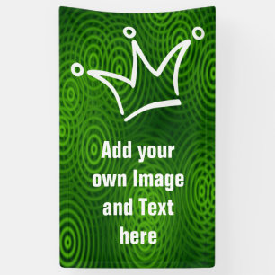 Funny Crown weiß + Ihr Backgr. & Text Banner