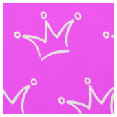 Funny Crown weiß + Ihr Backgr. & Text Stoff (Nahaufnahme)