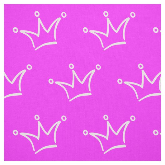 Funny Crown weiß + Ihr Backgr. & Text Stoff (Muster)
