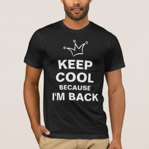 Funny Crown white & BEHALTEN COOL + Ihr Text T-Shirt