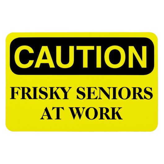 Funny Cruise Cabin Door Magnet - Frisky Seniors (Horizontal)