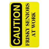 Funny Cruise Cabin Door Magnet - Frisky Seniors (Vertikal)