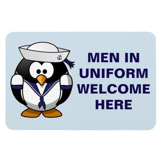 Funny Cruise Cabin Door Magnet - Männer in Uniform (Horizontal)