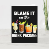 Funny Cruise Humor Blame It On The Drink Package V Karte (Vorderseite)