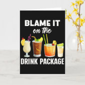 Funny Cruise Humor Blame It On The Drink Package V Karte (Gelbe Blume)