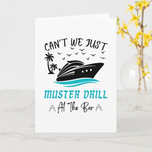 Funny Cruise Muster Drill Drinking Design Karte (Gelbe Blume)