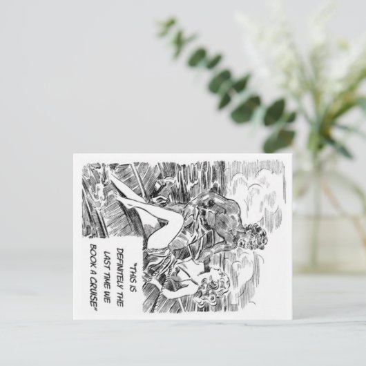 Funny Cruise Postcard Postkarte (Stehend Vorderseite)