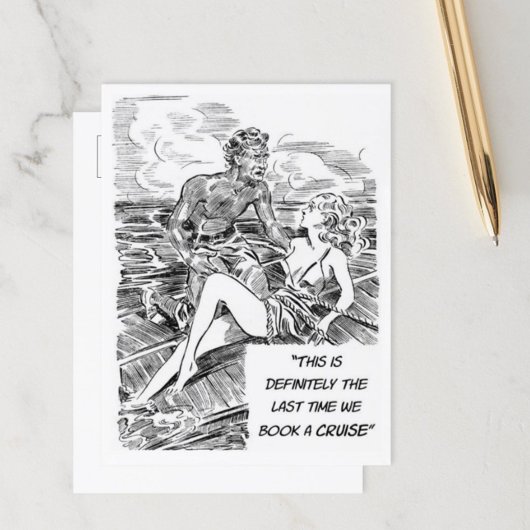 Funny Cruise Postcard Postkarte